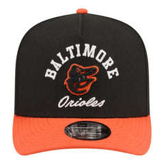 Black/Orange Baltimore Orioles New Era Arched A-Frame 9FIFTY Adjustable Hat