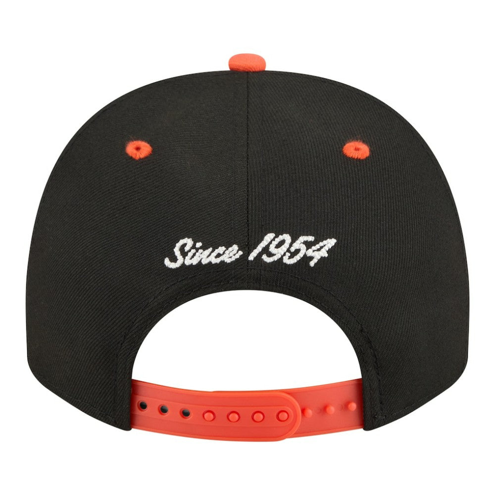 Black/Orange Baltimore Orioles New Era Arched A-Frame 9FIFTY Adjustable Hat