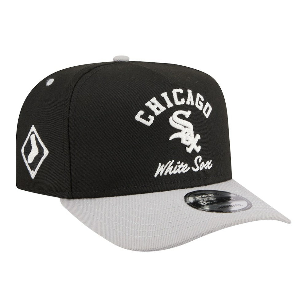 Black Chicago White Sox New Era Arched A-Frame 9FIFTY Adjustable Hat