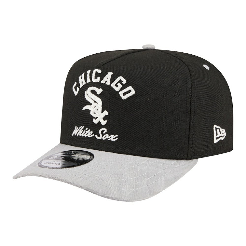 Black Chicago White Sox New Era Arched A-Frame 9FIFTY Adjustable Hat