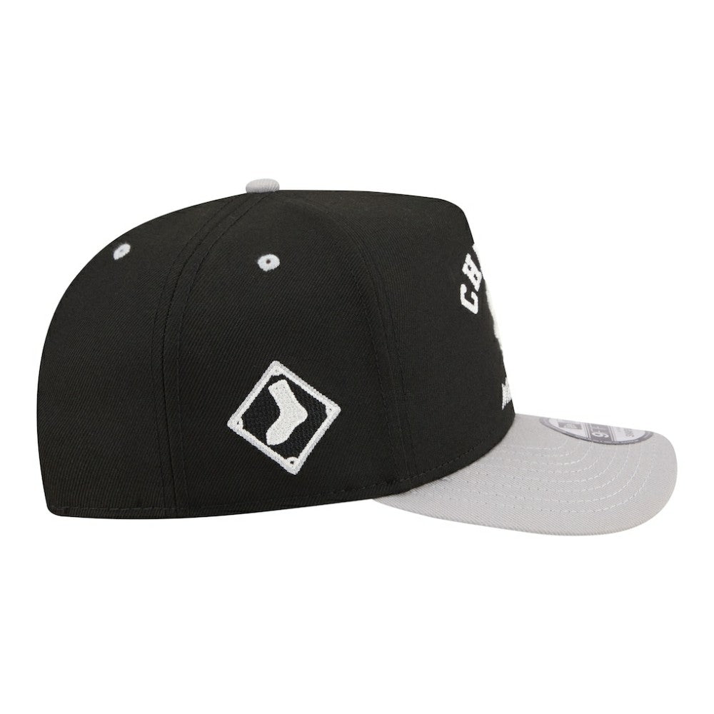 Black Chicago White Sox New Era Arched A-Frame 9FIFTY Adjustable Hat