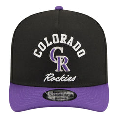 Black/Purple Colorado Rockies New Era Arched A-Frame 9FIFTY Adjustable Hat
