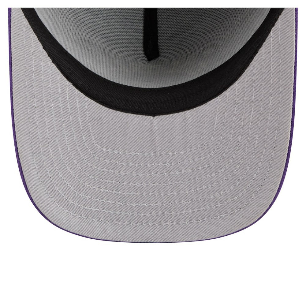 Black/Purple Colorado Rockies New Era Arched A-Frame 9FIFTY Adjustable Hat