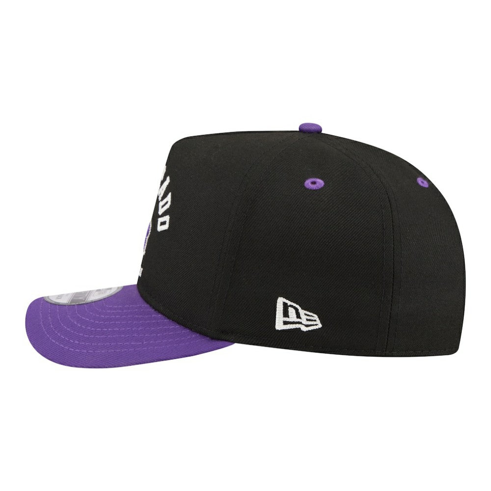 Black/Purple Colorado Rockies New Era Arched A-Frame 9FIFTY Adjustable Hat