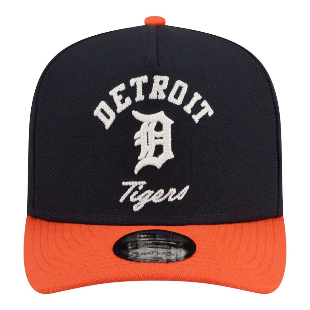 Navy/Orange Detroit Tigers New Era Arched A-Frame 9FIFTY Adjustable Hat