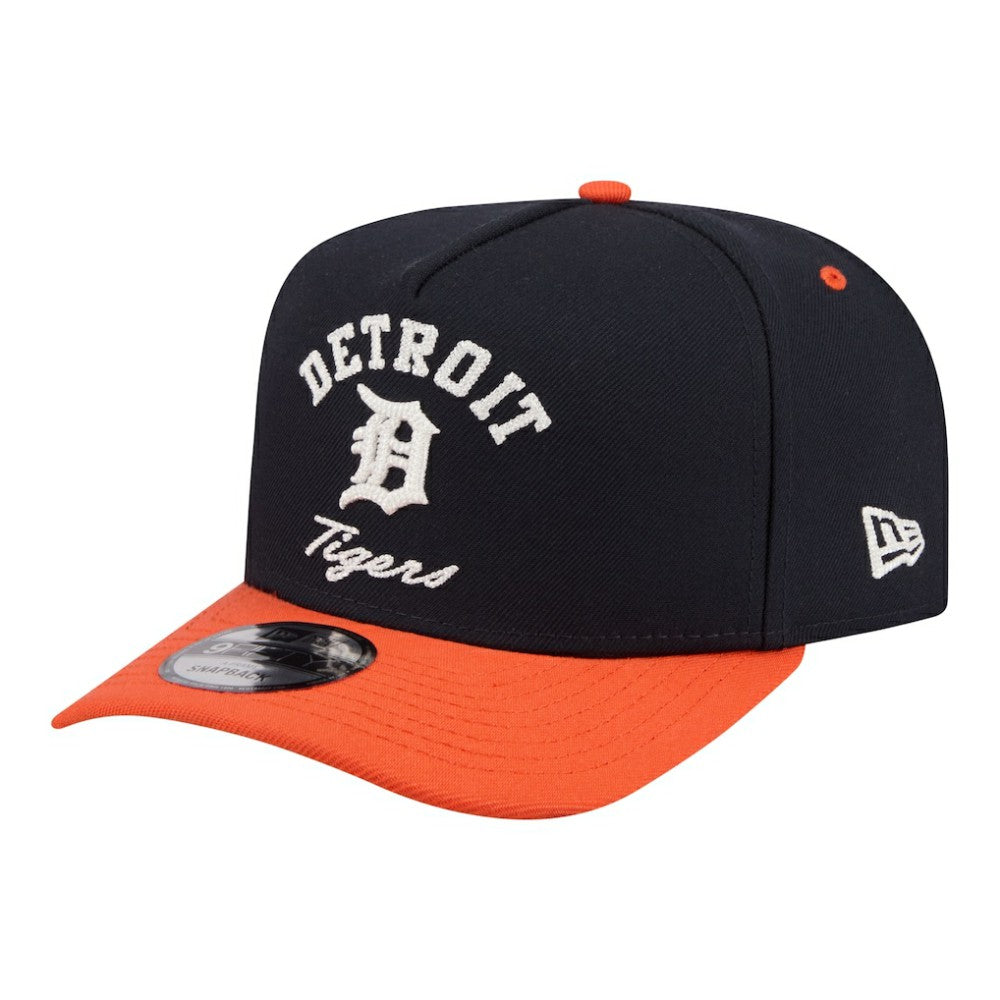Navy/Orange Detroit Tigers New Era Arched A-Frame 9FIFTY Adjustable Hat