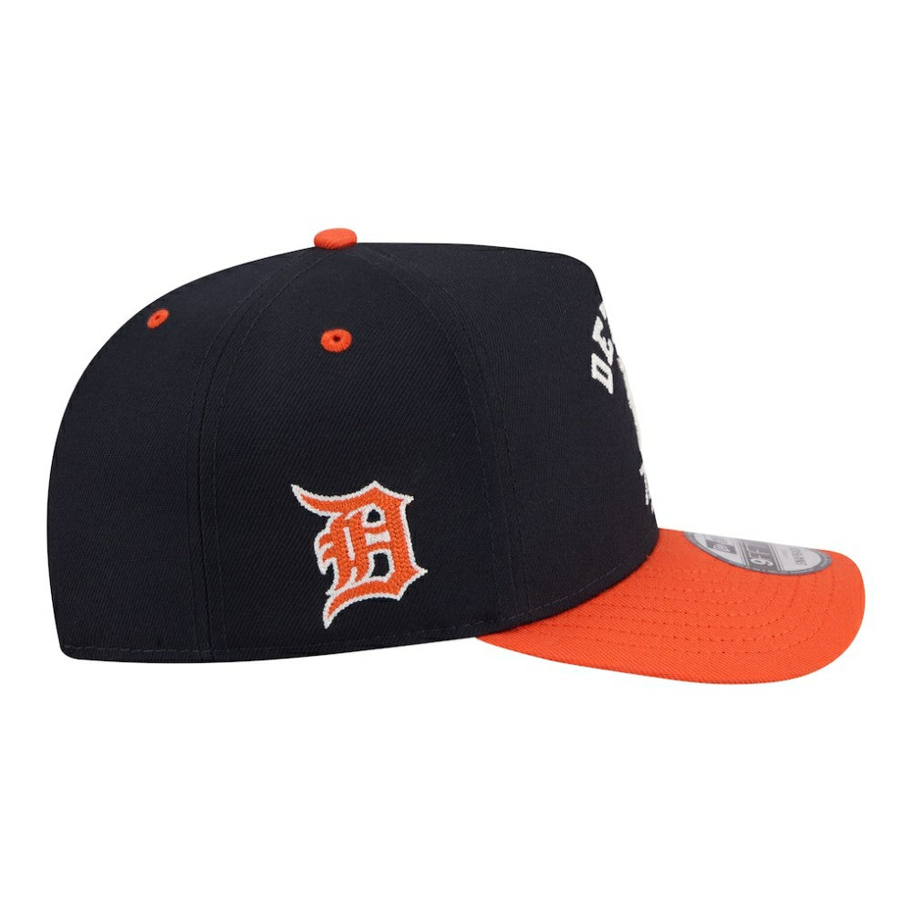 Navy/Orange Detroit Tigers New Era Arched A-Frame 9FIFTY Adjustable Hat