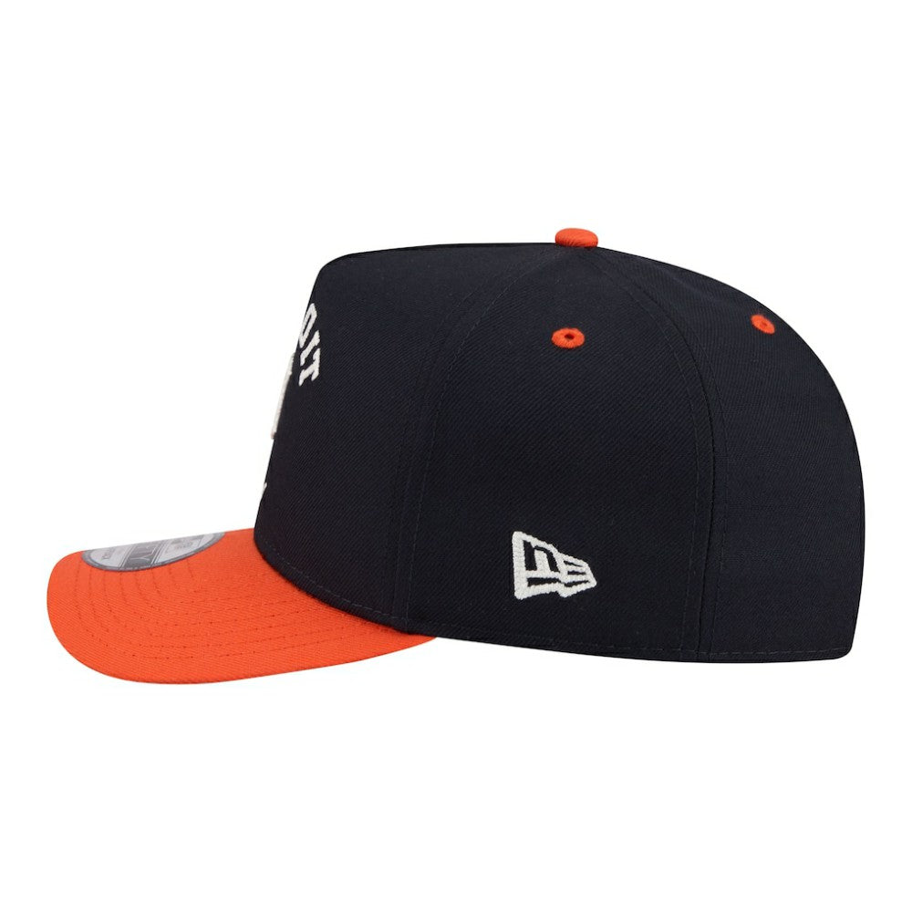 Navy/Orange Detroit Tigers New Era Arched A-Frame 9FIFTY Adjustable Hat