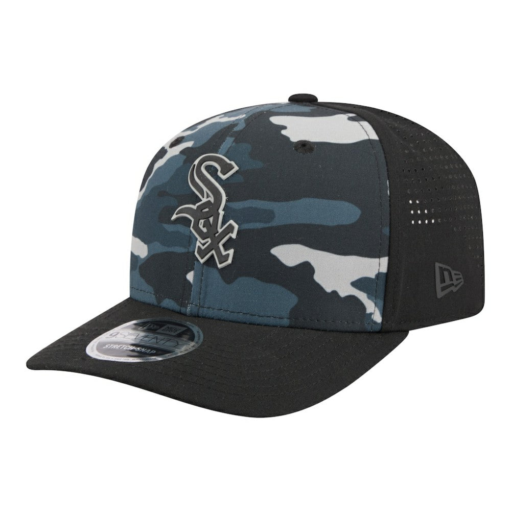 Black Chicago White Sox New Era Tonal Camo 9SEVENTY Stretch-Snap Hat