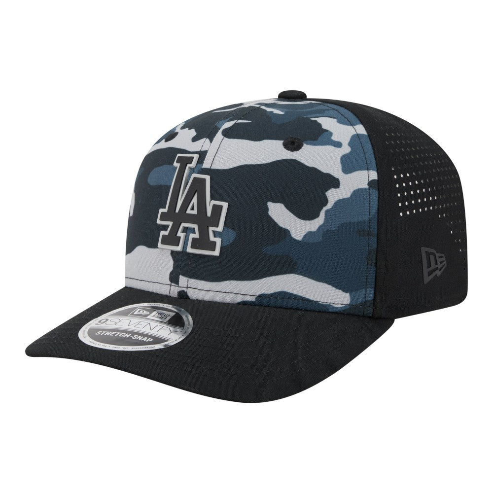 Black Los Angeles Dodgers New Era Tonal Camo 9SEVENTY Stretch-Snap Hat