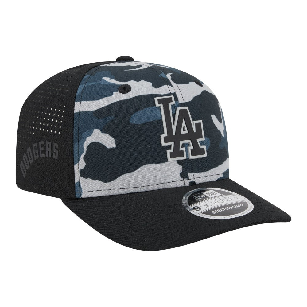 Black Los Angeles Dodgers New Era Tonal Camo 9SEVENTY Stretch-Snap Hat