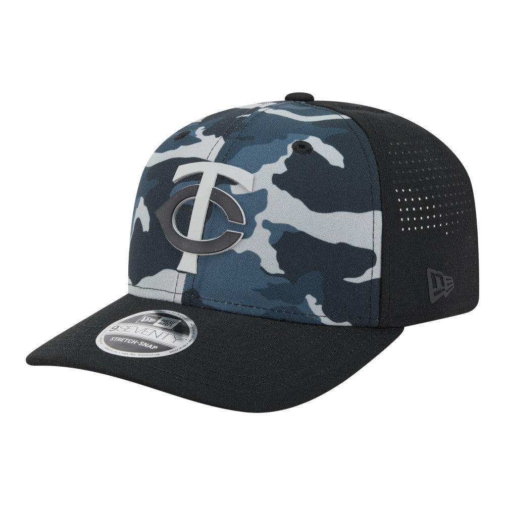 Black Minnesota Twins New Era Tonal Camo 9SEVENTY Stretch-Snap Hat