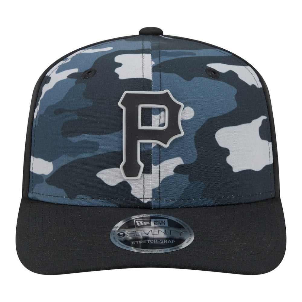 Black Pittsburgh Pirates New Era Tonal Camo 9SEVENTY Stretch-Snap Hat