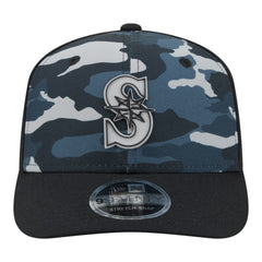 Black Seattle Mariners New Era Tonal Camo 9SEVENTY Stretch-Snap Hat