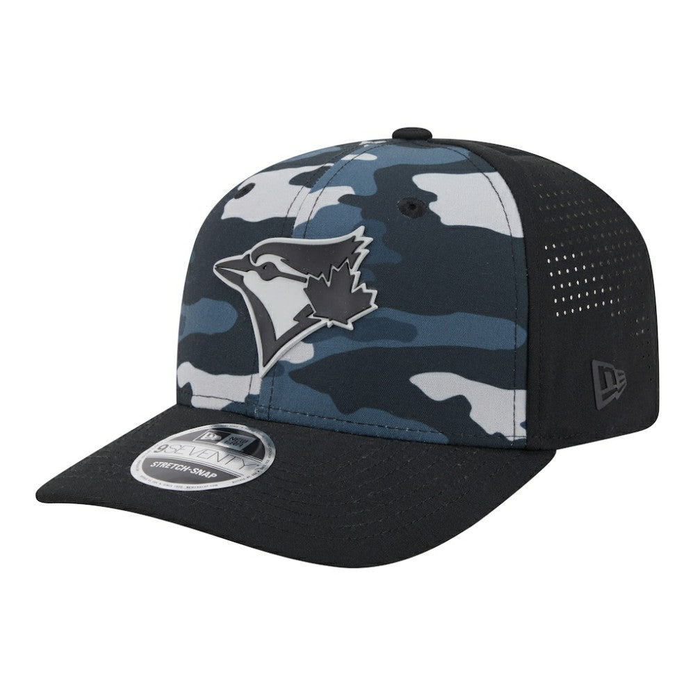 Black Toronto Blue Jays New Era Tonal Camo 9SEVENTY Stretch-Snap Hat