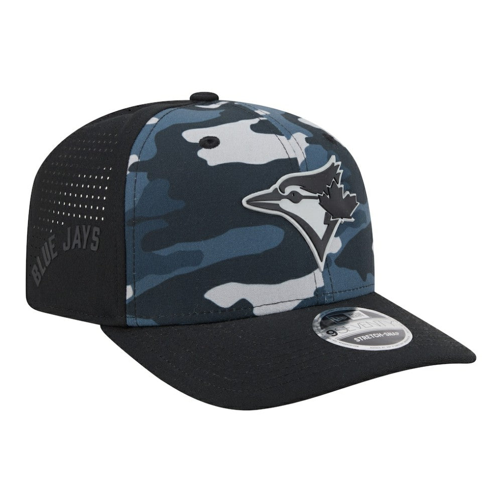 Black Toronto Blue Jays New Era Tonal Camo 9SEVENTY Stretch-Snap Hat