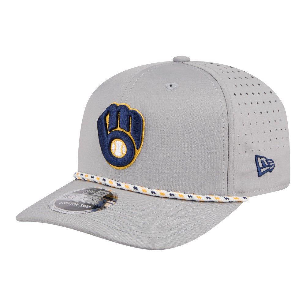 Gray Milwaukee Brewers New Era Sport Rope 9SEVENTY Adjustable Hat