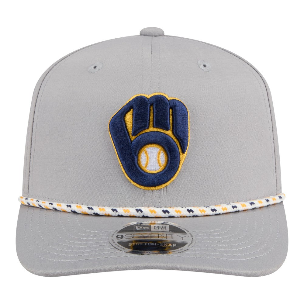 Gray Milwaukee Brewers New Era Sport Rope 9SEVENTY Adjustable Hat
