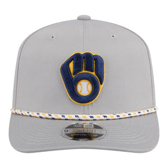 Gray Milwaukee Brewers New Era Sport Rope 9SEVENTY Adjustable Hat