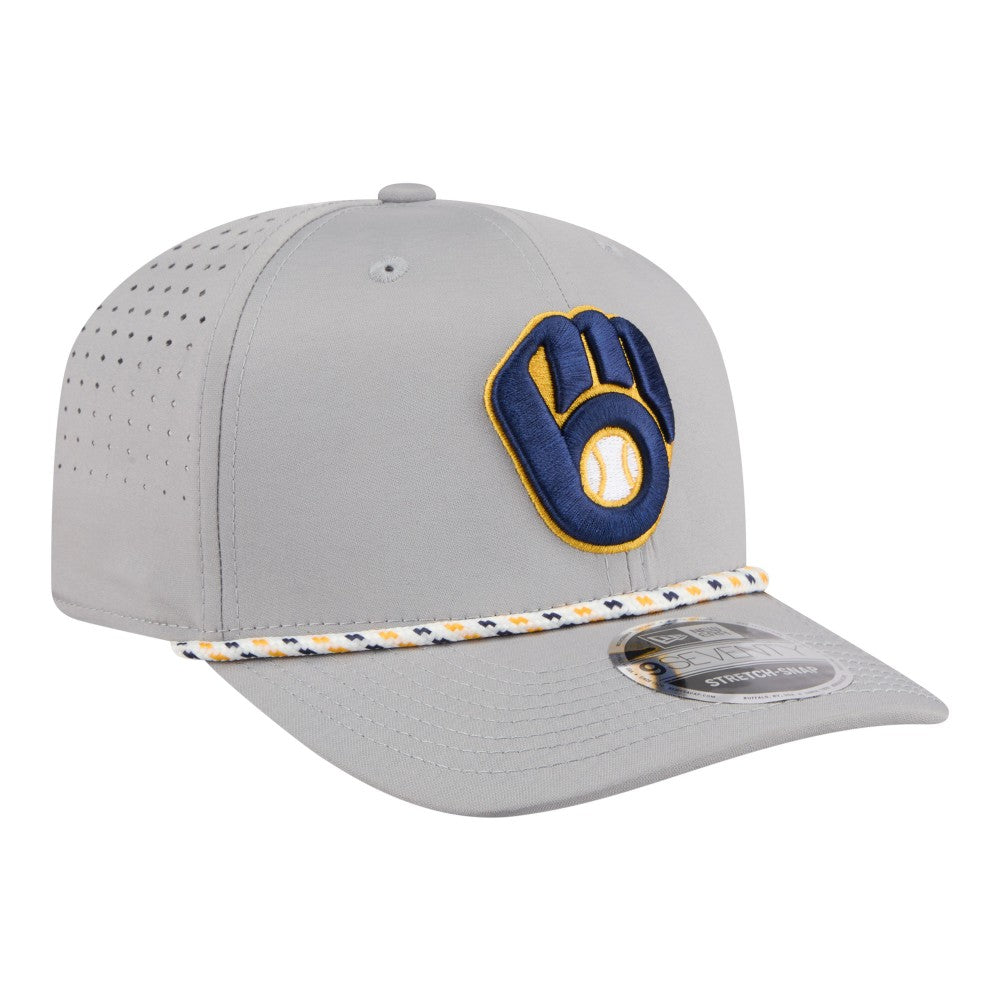 Gray Milwaukee Brewers New Era Sport Rope 9SEVENTY Adjustable Hat