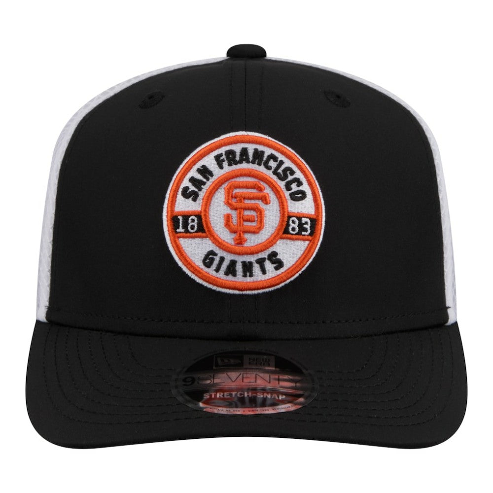 Black San Francisco Giants New Era Active 9SEVENTY Adjustable Trucker Hat