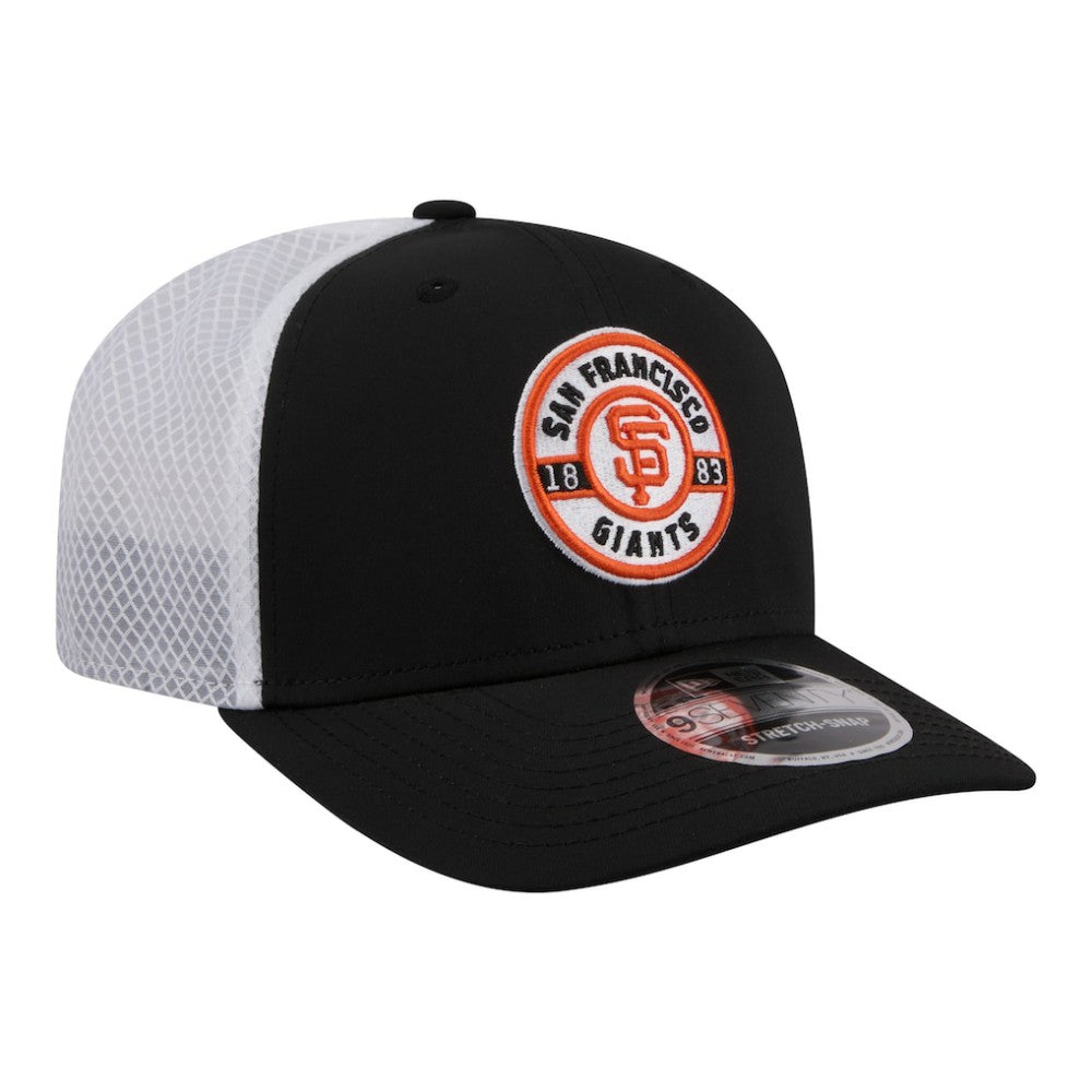 Black San Francisco Giants New Era Active 9SEVENTY Adjustable Trucker Hat