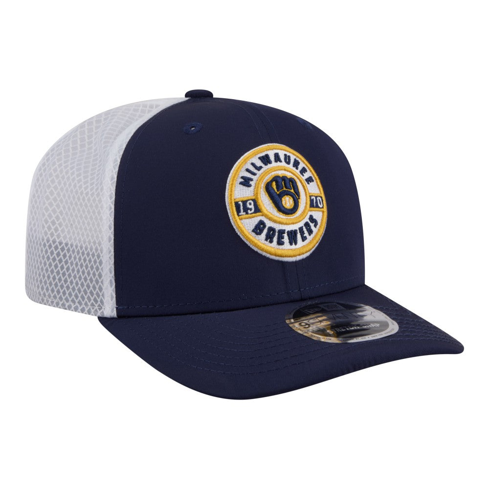 Navy Milwaukee Brewers New Era Active 9SEVENTY Adjustable Trucker Hat