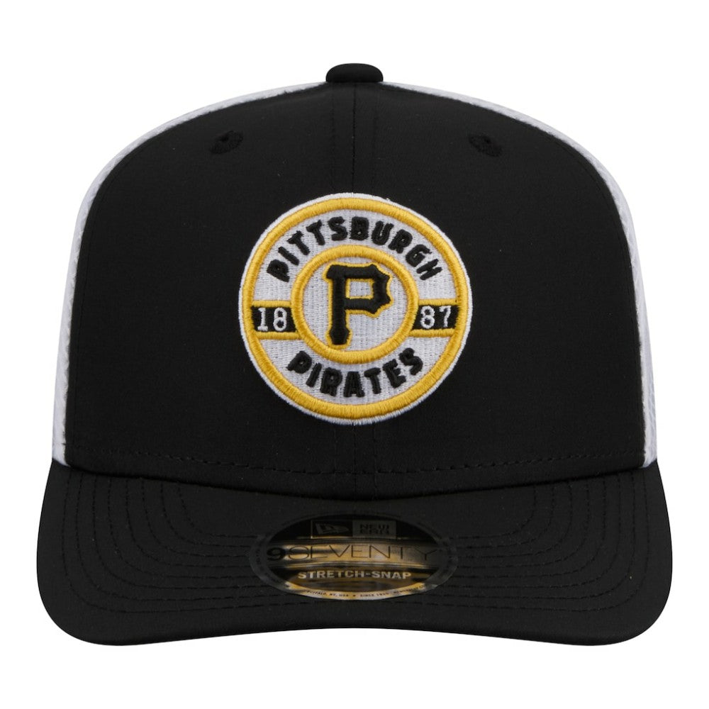 Black Pittsburgh Pirates New Era Active 9SEVENTY Adjustable Trucker Hat