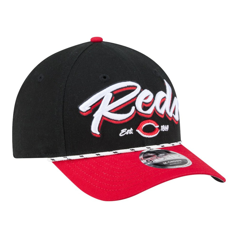 Black/Red Cincinnati Reds New Era Team Loyal 9FORTY M-Crown Adjustable Hat