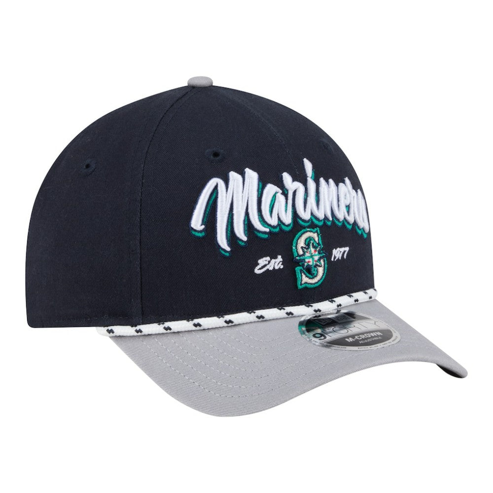 Navy/Gray Seattle Mariners New Era Team Loyal 9FORTY M-Crown Adjustable Hat