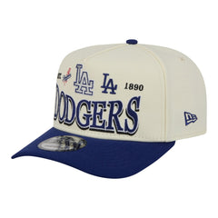 Cream Los Angeles Dodgers New Era Throwback Tri-Hit A-Frame 9FIFTY Adjustable Hat