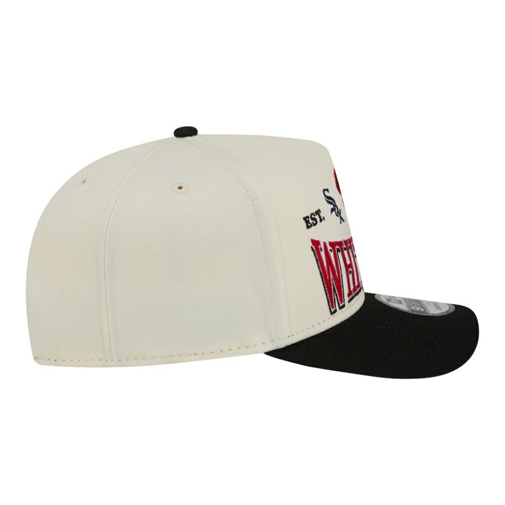 Cream Chicago White Sox New Era Throwback Tri-Hit A-Frame 9FIFTY Adjustable Hat