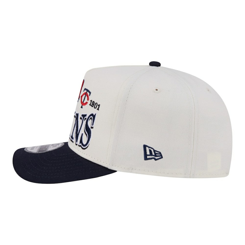 Cream Minnesota Twins New Era Throwback Tri-Hit A-Frame 9FIFTY Adjustable Hat