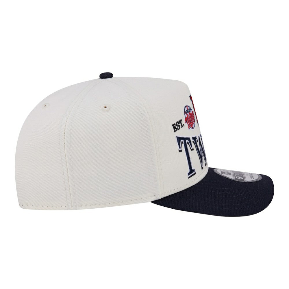 Cream Minnesota Twins New Era Throwback Tri-Hit A-Frame 9FIFTY Adjustable Hat