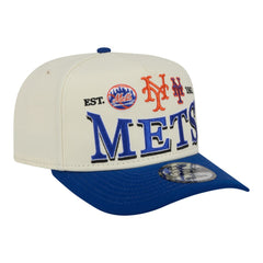 Cream New York Mets New Era Throwback Tri-Hit A-Frame 9FIFTY Adjustable Hat
