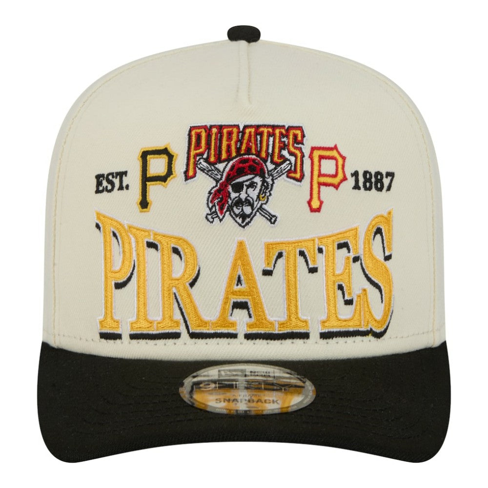 Cream Pittsburgh Pirates New Era Throwback Tri-Hit A-Frame 9FIFTY Adjustable Hat