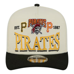 Cream Pittsburgh Pirates New Era Throwback Tri-Hit A-Frame 9FIFTY Adjustable Hat