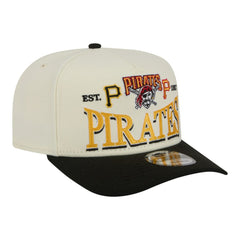 Cream Pittsburgh Pirates New Era Throwback Tri-Hit A-Frame 9FIFTY Adjustable Hat
