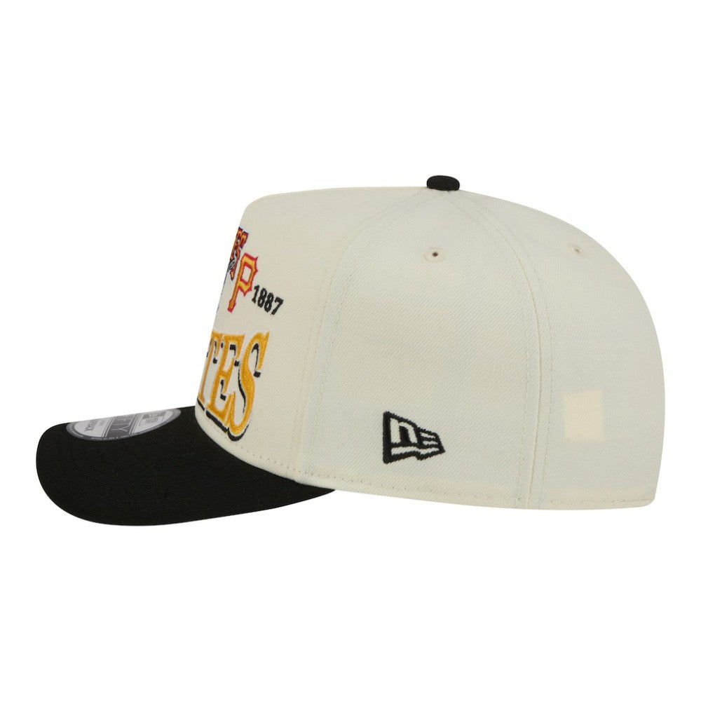 Cream Pittsburgh Pirates New Era Throwback Tri-Hit A-Frame 9FIFTY Adjustable Hat