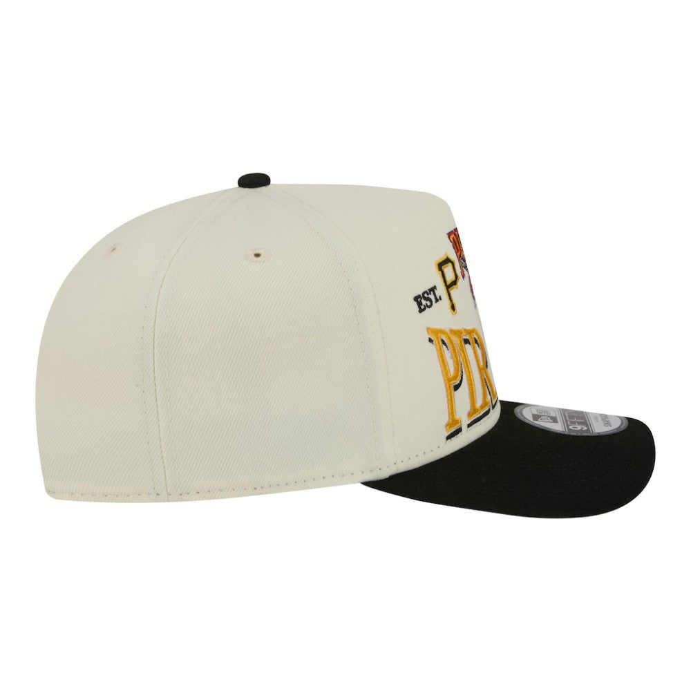 Cream Pittsburgh Pirates New Era Throwback Tri-Hit A-Frame 9FIFTY Adjustable Hat