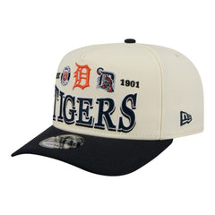 Cream Detroit Tigers New Era Throwback Tri-Hit A-Frame 9FIFTY Adjustable Hat
