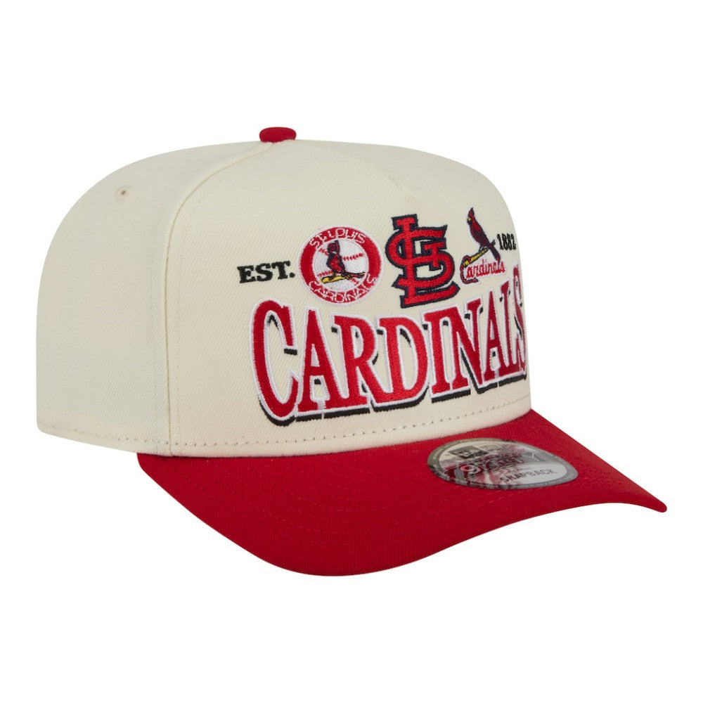Cream St. Louis Cardinals New Era Throwback Tri-Hit A-Frame 9FIFTY Adjustable Hat