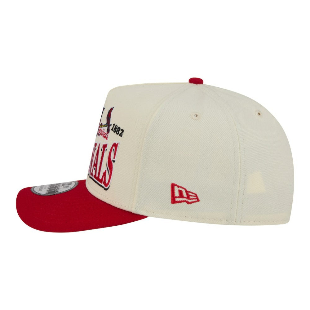 Cream St. Louis Cardinals New Era Throwback Tri-Hit A-Frame 9FIFTY Adjustable Hat