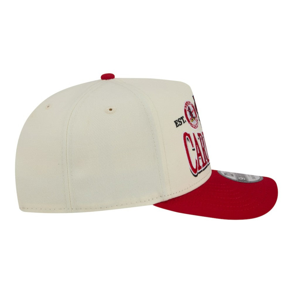 Cream St. Louis Cardinals New Era Throwback Tri-Hit A-Frame 9FIFTY Adjustable Hat