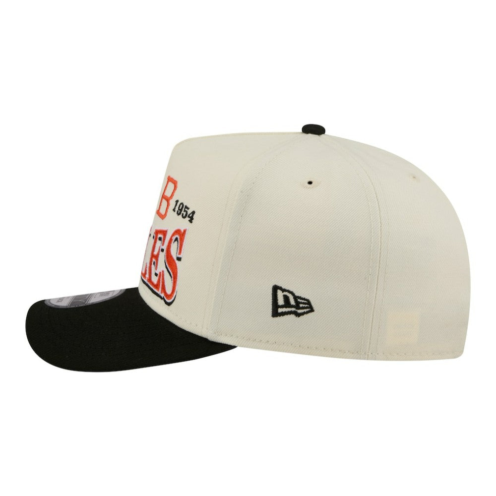 Cream Baltimore Orioles New Era Throwback Tri-Hit A-Frame 9FIFTY Adjustable Hat