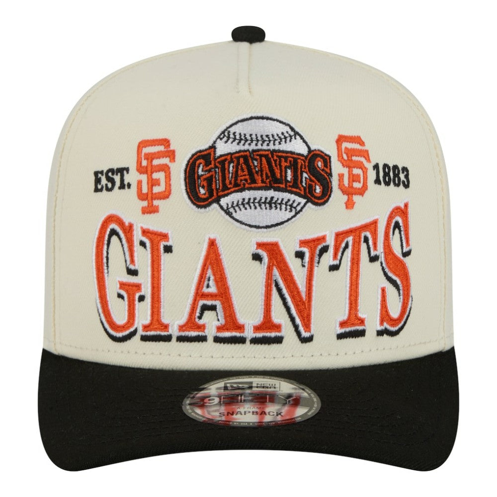 Cream San Francisco Giants New Era Throwback Tri-Hit A-Frame 9FIFTY Adjustable Hat