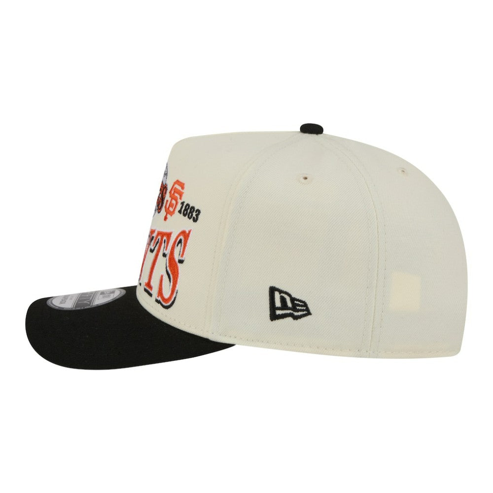 Cream San Francisco Giants New Era Throwback Tri-Hit A-Frame 9FIFTY Adjustable Hat