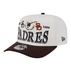 Cream San Diego Padres New Era Throwback Tri-Hit A-Frame 9FIFTY Adjustable Hat