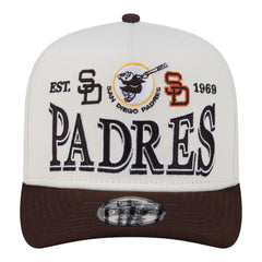 Cream San Diego Padres New Era Throwback Tri-Hit A-Frame 9FIFTY Adjustable Hat