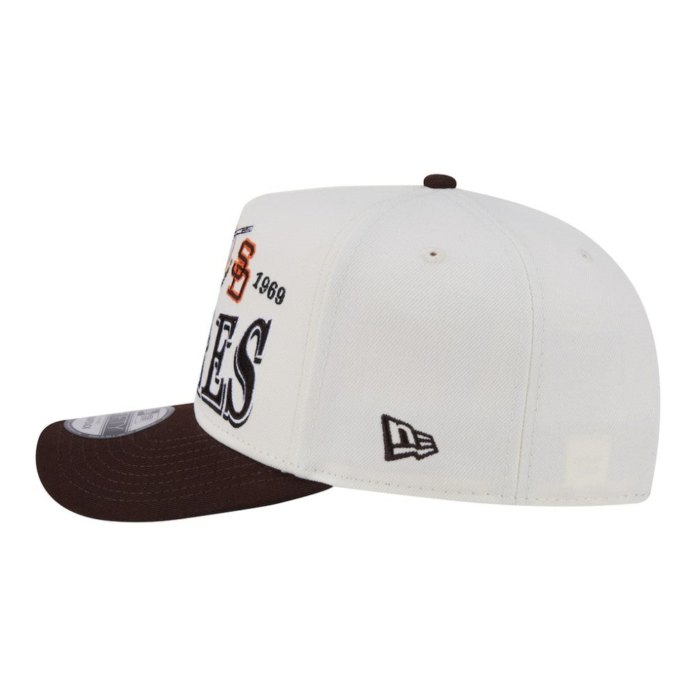 Cream San Diego Padres New Era Throwback Tri-Hit A-Frame 9FIFTY Adjustable Hat